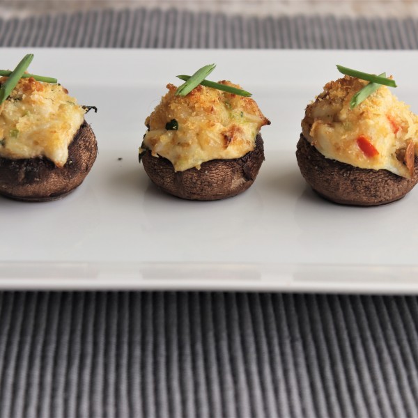Baked Mushrooms Stuffed With Crabmeat Imperial